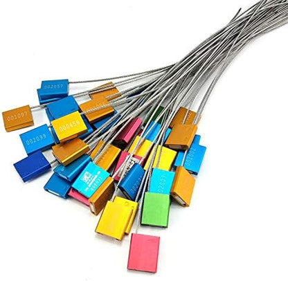 Tamper Evident Pull Tite Security Cable Seals Alumium Alloy Shipping Container Tags ISO 17712 Standard (Pack of 100, Yellow)