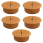 5 Pcs Desk Grommet 2" / 50 mm, Desk Hole Cover for Cables Brown, Cable Grommet ABS Plastic, Desk Hole Grommet for Home & Office Pc, Detachable Cable Cord Organizer