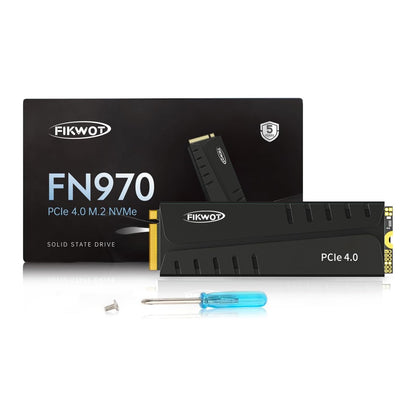 Fikwot FN970 1TB M.2 2280 PCIe Gen4 x4 NVMe 1.4 Internal Solid State Drive with Heatsink - Speeds up to 7,400MB/s, Configure DRAM Cache, Internal SSD