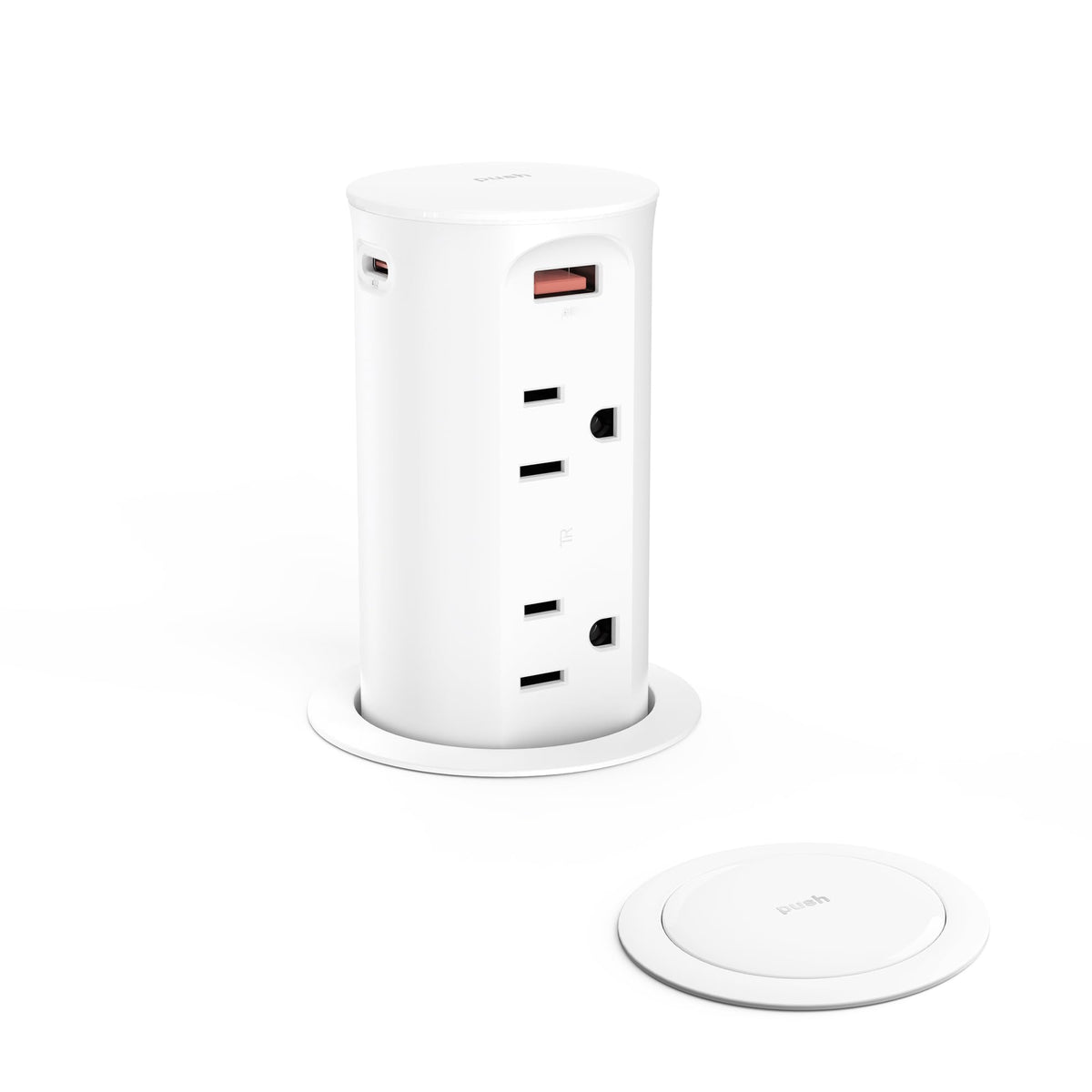 Jgstkcity Pop up Countertop Outlet,2.5in Hole Desk Grommet,65W USB