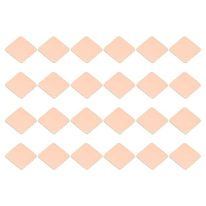 PATIKIL Copper Heatsink Pad Shims, 24 Pcs 15x15x0.4mm Copper Pad Shim IC Chipset GPU CPU Thermal Heatsink for Cooling Laptop Desktop Computer