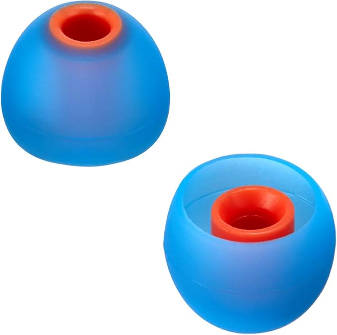 Earbud Tips Soft Silicone Earbuds Replacement Tips Fit for in-Ear Headphones(Inner Hole from 3.8mm - 4.2mm Earphones) 9 Pairs S/M/L,Black/Orange