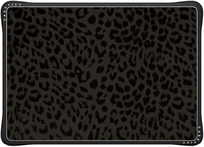 CASETiFY Impact MacBook Air 13.6" (M2-M4) Case [Cushioned Impact Corners/Scratch-Resistant/Anti-Slip Grip] - Leon Leopard - Clear Black