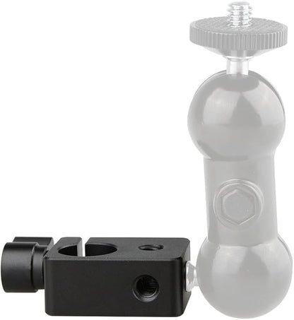 CAMVATE 15mm Single Rod Clamp for Camera DIY Accessories(Black) - 0874