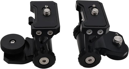 Monitor Mount Holder Bracket, 360 Tilt Swivel Rotation for Atomos SmallHD Camera Video Monitor, Teradek Wireless Transmission Motor Microphone, 3/8" 1/4" Black