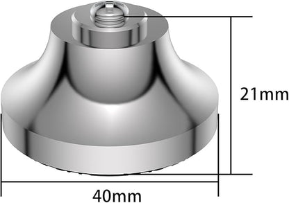 Audiocrast IF4021S HiFi Speaker Isolation Feet Pads 4PCs Stainless Steel 40x21mm Silver Speaker Shock Absorber Vibration Dampener Floor Protector for Audio Subwoofer CD DVD Amplifier Turntable DAC