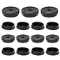 15PCS Cable Grommets, 1-9/16"(40mm) Desk Hole Cover Petal Shaped Buckle Type Nylon Snap Bushing Grommet, Wire Hole Cover Insert for Cables and Cords Management and Protection of Cabinet, Black