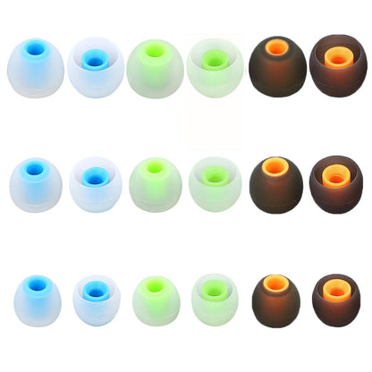 TSZYYM Earbud Tips Ear Bud Tips Soft Anti Slip Washable and Reusable Silicone Replacement Earbud Tips Fit Most in-Ear Earbuds(Inner Hole 3.8mm -5.1mm) 18pcs S M L