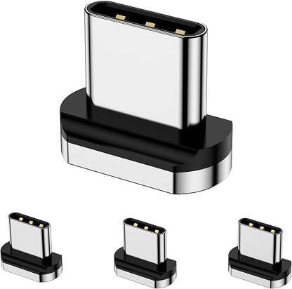 Magnetic Connector Tips Head for USB-C Android Devices (4 Pack), only Compatible 5A Magnetic Charging Cable or Magnetic Adapter