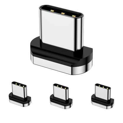 CNakdDG Magnetic Connector Tips Head for USB-C Android Devices (4 Pack), only Compatible 5A Magnetic Charging Cable or Magnetic Adapter