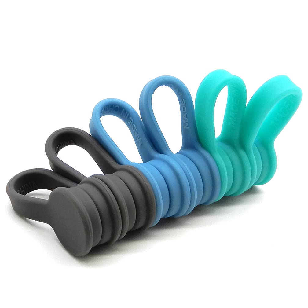 Viaky Magnetic Cable Ties 6-Pack,Silicone Cord Ties Cable Clips,Black