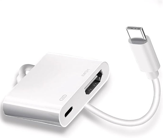 Kinhaly USB C to HDTV for TV, 4K@60Hz Type C to Adapter with Charging Port, iPhone to HD to USB C Adapter Compatible for iPhone 16/15 Series/iPad Pro/Galaxy/MacBook Pro to HDTV Projector