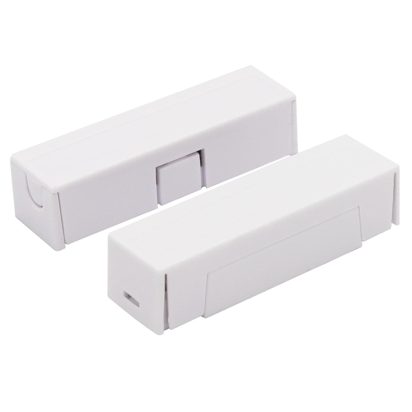 FOCMKEAS 5Pcs Magnetic Reed Switch Wired Surface Mount Normally Closed NC Contact Sensor Alarm Magnetic Door Switch with 2 Wires, ABS White, MC-44b