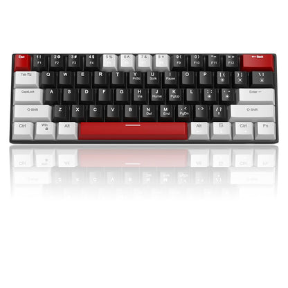 Camiysn 60% Mechanical Gaming Keyboard,Mixed Color Keycaps Gaming Keyboard with Linear Red Switches, Detachable Type-C Cable Mini Keyboard with Blue LED Light for PC/Laptop
