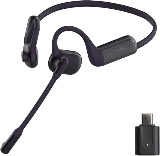 oleap Wireless Headset for Work, Open Ear Computer Headphones with Microphone