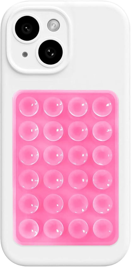 AZXYI Anteel Silicone Suction Phone Case Mount, Silicon Adhesive Suction Cup Phone Mount, Non Slip Sticky Phone Grip for Cellphone, Strong Grip Holder for Selfies and Videos (Lavender)
