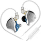 KZ ZS10 Pro in Ear Monitor Headphone, Wired Gaming Earphones, KZ HiFi Earbuds Headphone with 4 Balanced Armatures and 1 Dynamic Drivers IEM Earphones for Drummer Musician (Blue with Mic)