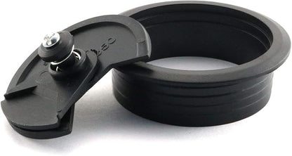2pcs 2 inch Desk Wire Cord Cable Grommets Hole Cover for Office PC Desk Cable Cord Organizer Plastic Cover Black (Black-2Pcs)