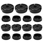 15PCS Cable Grommets, 1-3/16"(30mm) Desk Hole Cover Petal Shaped Buckle Type Nylon Snap Bushing Grommet, Wire Hole Cover Insert for Cables and Cords Management and Protection of Cabinet, Black