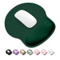 ITNRSIIET Ergonomic Mouse Pad with Wider Memory Foam Wrist Rest +17% - Curved Cushion Reduces Pressure 20%, Pain Relief, Non-Slip, Smooth, Cute Colors, 9.85 x 9 in, White