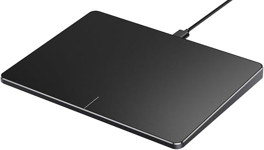ProtoArc Wired USB Trackpad for Windows 10/11, Large High-Precision T1 Wired Trackpad Mouse with Multi-Gesture, Ultra Slim Portable Aluminum Touchpad Mouse for Computer/Desktop/Laptop, Grey Black