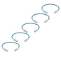 TRUECABLE Cat6 Component Rated Patch Cable, Unshielded (U/UTP), 1ft, Blue, 28AWG Solid Copper, Snagless 10G High-Speed Ethernet Cable, PoE++ 4PPoE 100W, UL Listed, RoHS-3, 5 Pack