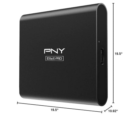 PNY EliteX-PRO 2TB USB 3.2 Gen 2x2 Type-C Portable Solid State Drive (SSD) – (PSD0CS2260-2TB-RB)