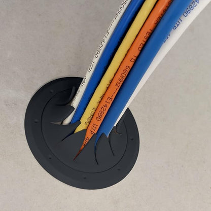Construct Pro Speedy Spring-Lock Cable Pass Through Port, 2 inch Inner Diameter, Black CON6061SPZ