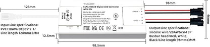 ESP32 Ultra-Thin WLED Digital Light Strip Controller with Mic Sound Mode DC5-24V RGB IC Digital Dynamic Light WS2811 WS2812B SK6812 SM16703P Flexible DIY FCOB Addressable LED Strip
