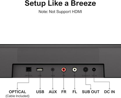 ULTIMEA 7.1ch Sound Bar with Subwoofer, Virtual Surround Sound System for TV, Sound Bar for Smart TV with 4 Surround Speakers, Peak Power 330W, TV Soundbar with App Control, Opt/AUX/BT, Aura A40