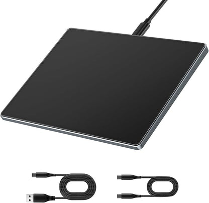 seenda Trackpad, Upgrade Smooth Glass Surface with Multi-Touch, Aluminum Slim USB Wired Win/Mac Touchpad with High Precision Navigation for Windows 10/11 Computer and iMac, MacBook Air/Pro