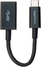 Amazon Basics USB 3.1 USB-C to USB-A Female Adapter Cable Converter, 5Gbps High-Speed, USB-IF Certified, for Laptops, Tablets, Phones (iPhone 16/15), Black