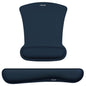 MOSISO Wrist Rest Support for Mouse Pad & Keyboard Set, Ergonomic Mousepad Non-Slip Base Home/Office Pain Relief & Easy Typing Cushion with Neoprene Cloth & Raised Memory Foam, Haze Blue