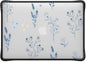 CASETiFY Impact MacBook Air 13" (M1/Intel) Case [Cushioned Impact Corners/Scratch-Resistant/Anti-Slip Grip] - Small Blue Flowers - Clear Black