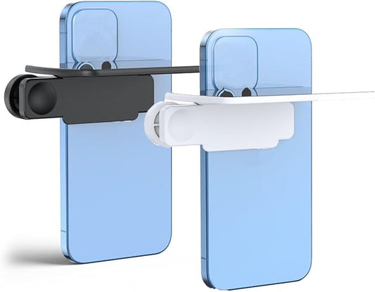 Mirror Effect Lens - Capture Stunning Reflections Instantly, Smartphone Camera Mirror Reflection Clip Kit, Mirror for Phone to Use Back Camera, for Travel Photography (Black +White)