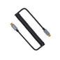 CableCreation Micro USB to Micro USB Coiled Cable 0.56ft to 4ft, Coiled Micro OTG Cable with Gold Plated Connector Aluminium Shell Works for Raspberry Pi Zero, Smart Phones, DJI Remote, Black