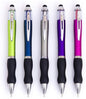 Stylus Pens for Touch Screens Medium Point Pens with Crystals for Women and Kids Black Ink Pen with Stylus Ballpoint Pens with Comfort Grip for The iPad, 5-Pack