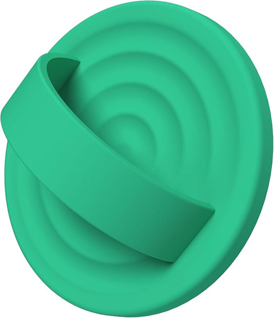 COFFKER Magnetic Phone Ring Grip Holder, Silicone Finger Loop Grip, Compatible with MasSafe, Back of Phone for iPhone Pro Max/Plus/16/15/15/14/13/12 Series, Emerald Green