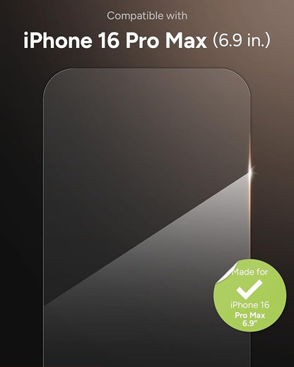 ZAGG Glass Elite Screen Protector for iPhone 16 Pro Max - 5X Stronger, Reinforced Edges, Ultra-Strong Tempered Glass, Scratch Resistant, Anti-Smudge, InvisibleShield, Easy Installation, Eco-Friendly