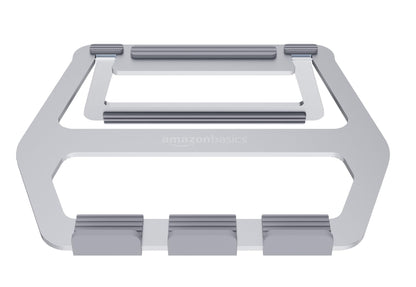 Aluminum Portable Foldable Height Adjustable Laptop Stand for Devices up to 13", Silver