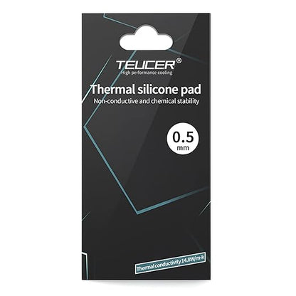 Thermal Pad 14.8 W/mK, 85x45x0.5mm, Non Conductive Heat Resistance High Temperature Resistance, Silicone Thermal Pads for Laptop Heatsink GPU CPU LED Cooler (0.5mm)