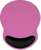 ITNRSIIET Ergonomic Mouse Pad with Comfort Gel Wrist Rest, Non-Slip PU Base, Smooth Textured Surface, Reduces Hand Fatigue & Wrist Pain, 8.7 x 7.2 Inch for Office Gaming Home, Black-Pink Contrast