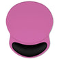 ITNRSIIET Ergonomic Mouse Pad with Comfort Gel Wrist Rest, Non-Slip PU Base, Smooth Textured Surface, Reduces Hand Fatigue & Wrist Pain, 8.7 x 7.2 Inch for Office Gaming Home, Black-Pink Contrast
