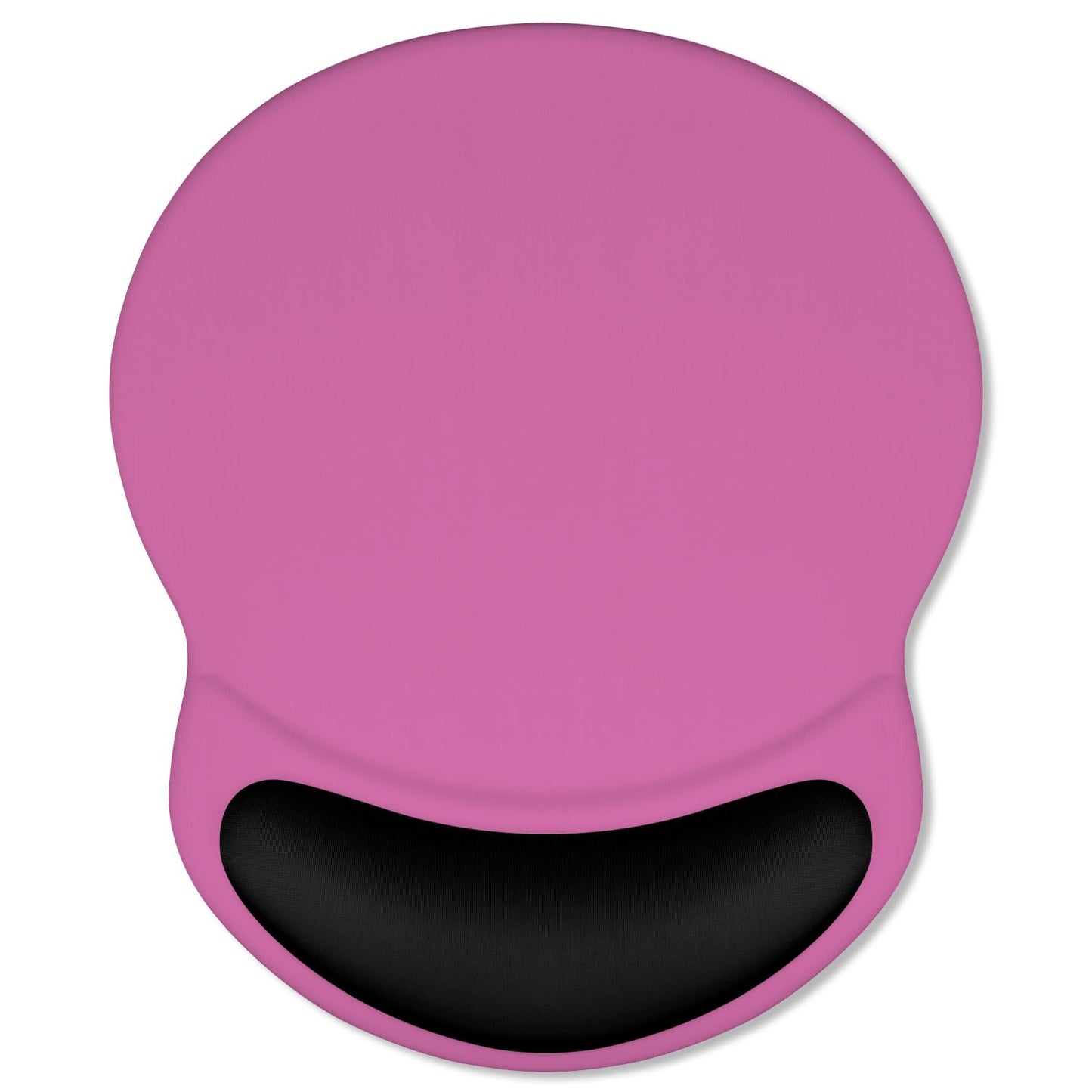 ITNRSIIET Ergonomic Mouse Pad with Comfort Gel Wrist Rest, Non-Slip PU Base, Smooth Textured Surface, Reduces Hand Fatigue & Wrist Pain, 8.7 x 7.2 Inch for Office Gaming Home, Black-Pink Contrast