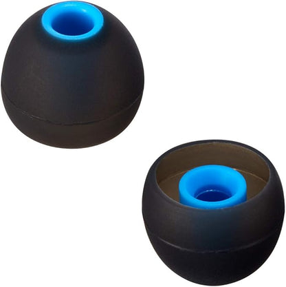 Brandless Earbud Tips Soft Silicone Earbuds Replacement Tips Fit for in-Ear Headphones(Inner Hole from 3.8mm - 4.2mm Earphones) 9 Pairs S/M/L,Black/Blue
