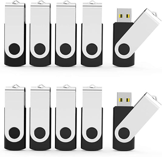 Aiibe 1GB Flash Drive 20 Pack Bulk 1GB USB Flash Drives 2.0 Memory Stick Thumb Drives Black