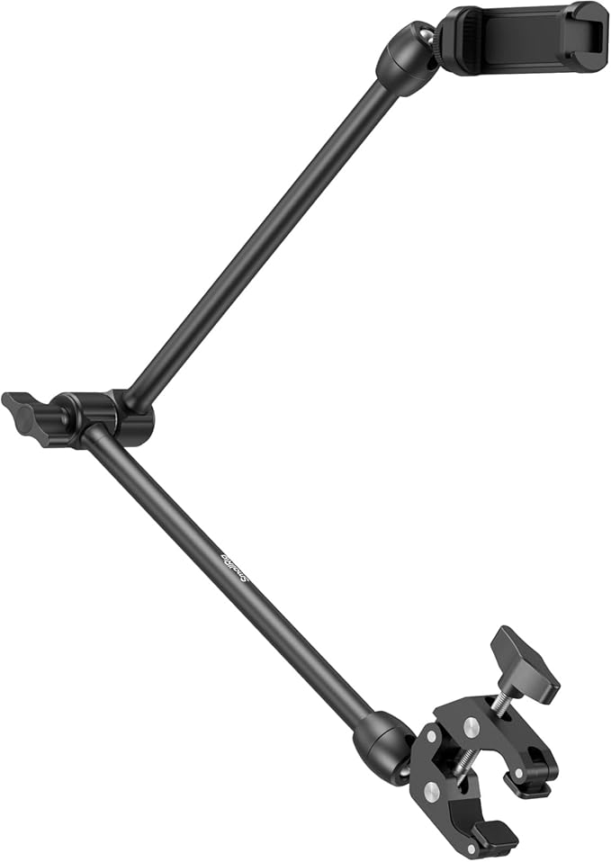 SMALLRIG Desktop Magic Arm Support with Crab-Shaped Clamp Kit, Aluminum Alloy, 24.3x4.5x1.1 in, 0.6lb Payload, for Smartphones, Webcams, Action Cameras, 5624