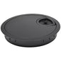 1 Pcs Desk Grommet 2-3/8" / 60 mm, Desk Cord Hole Cover, Cable Grommet Metal Zinc Alloy Materilal, Desk Hole Grommet for Home & Office Pc, Detachable Cable Cord Organizer-Flat Black