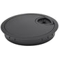 EASYEAH 1 Pcs Desk Grommet 3-1/8" / 80 mm, Desk Cord Hole Cover, Cable Grommet Metal Zinc Alloy Materilal, Desk Hole Grommet for Home & Office Pc, Detachable Cable Cord Organizer-Flat Black