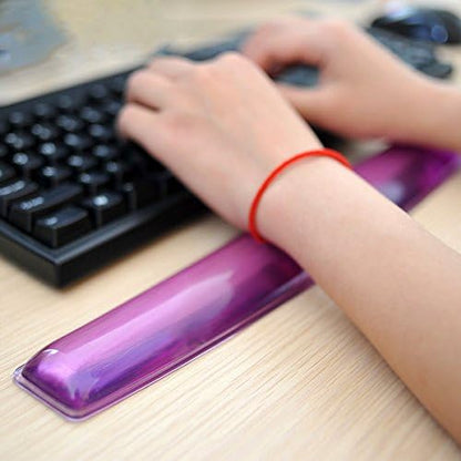 Silicone Gel Keyboard Wrist Rest Set Plus - ABRONDA Keyboard & Mouse Wrist Support Pad Office, Computer, Laptop, Mac - Durable, Comfortable and Pain Relief- Purple Set